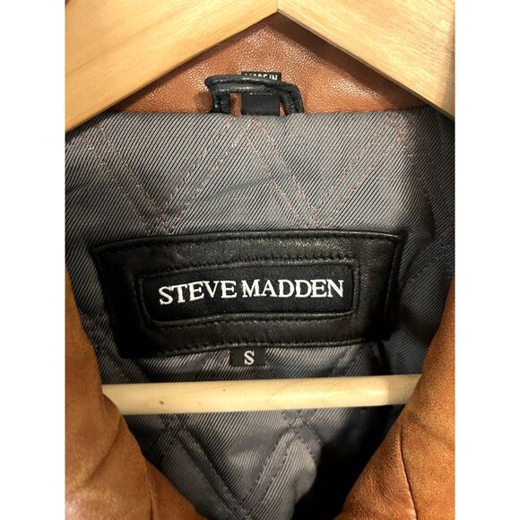 Vintage Steve Madden Men's Leather Jacket Size Small - Picture 3 of 12